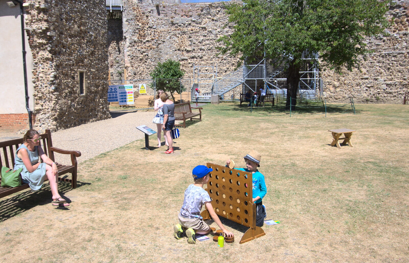 Isobel looks on as the boys play from A Postcard from the Castle on the Hill, Framlingham, Suffolk - 14th July 2018