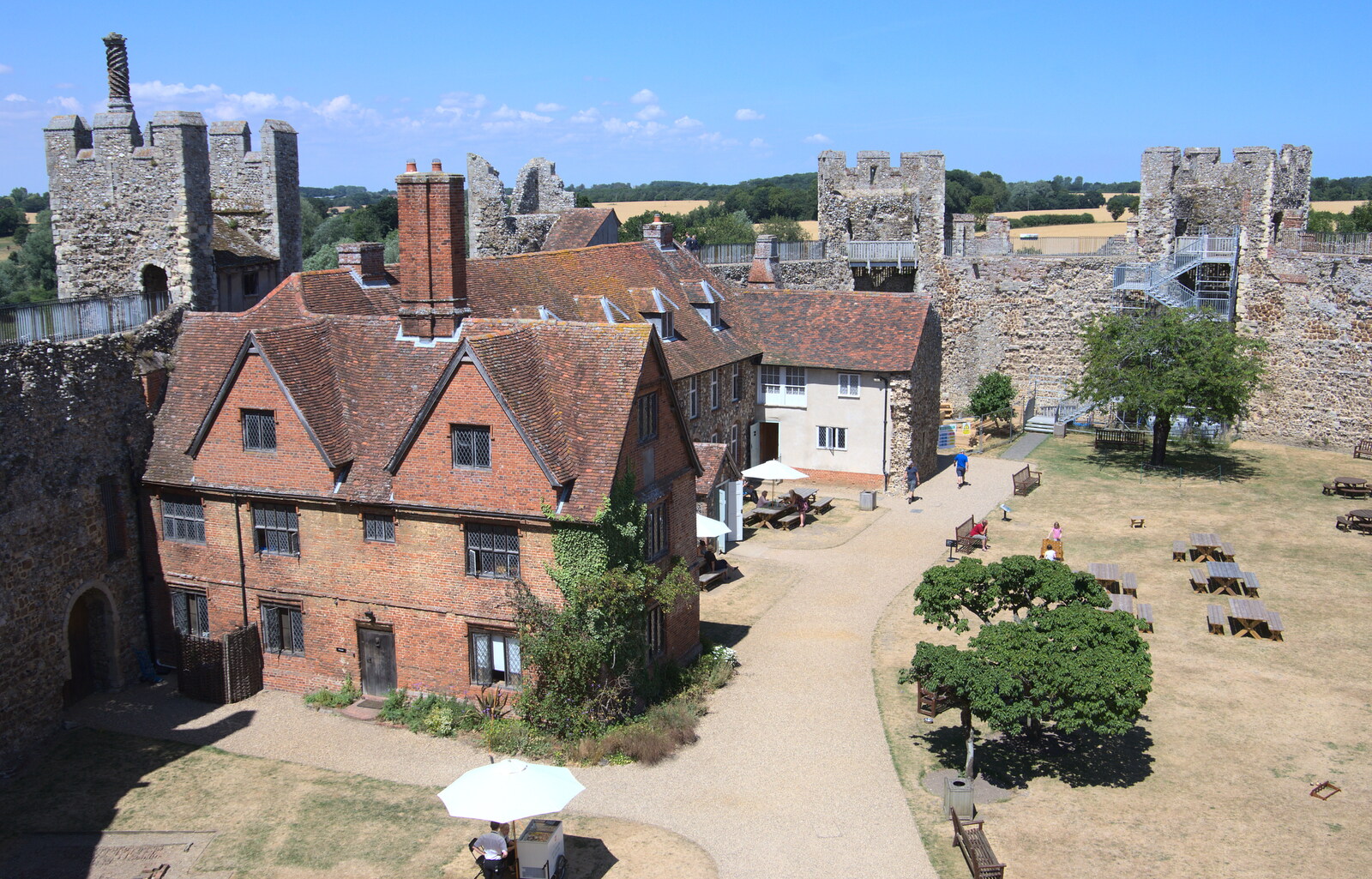 The Red House from the ramparts from A Postcard from the Castle on the Hill, Framlingham, Suffolk - 14th July 2018
