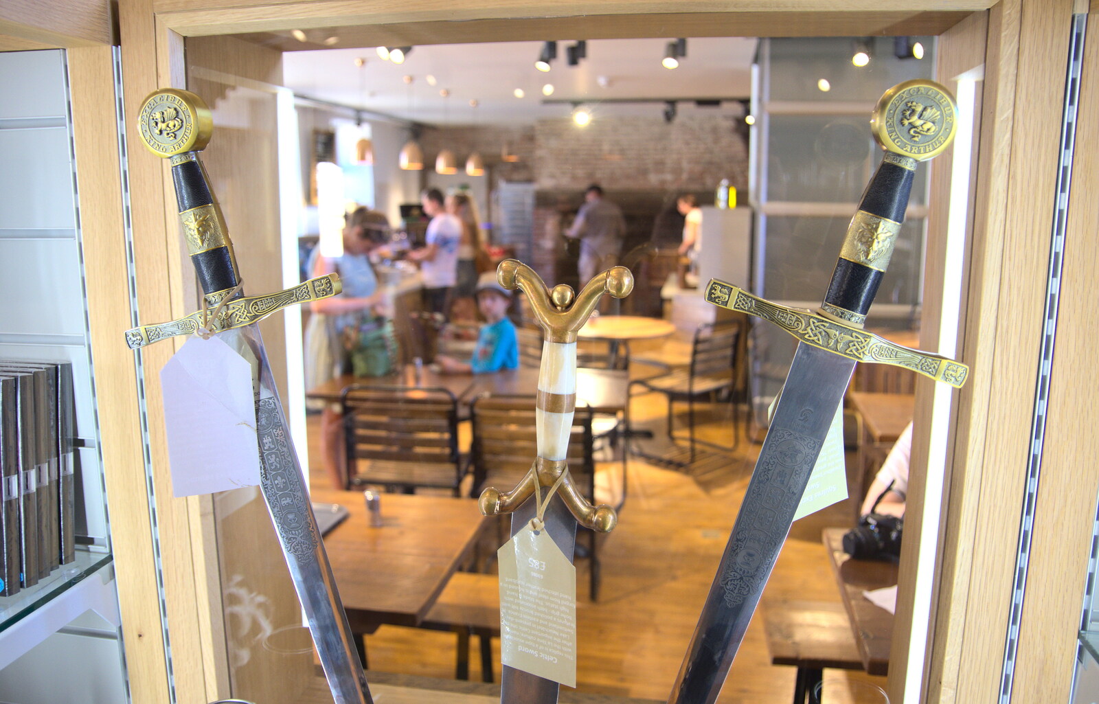 The English Heritage shop is selling actual swords from A Postcard from the Castle on the Hill, Framlingham, Suffolk - 14th July 2018