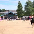 The grass is parched by the pavillion, Diss Fest, The Park, Diss, Norfolk - 22nd July 2018