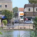 Looking over the Mere towards Chapel Street, Diss Fest, The Park, Diss, Norfolk - 22nd July 2018