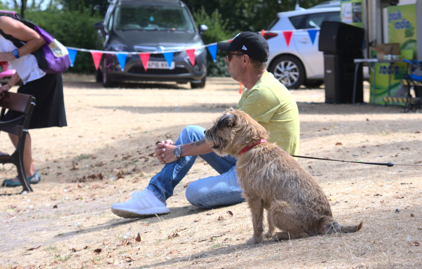 One man and his dog from Diss Fest, The Park, Diss, Norfolk - 22nd July 2018
