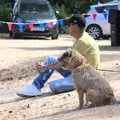 One man and his dog, Diss Fest, The Park, Diss, Norfolk - 22nd July 2018