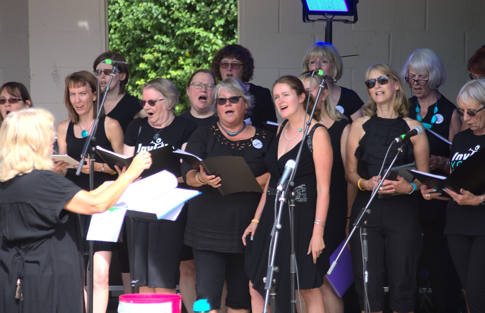 Isobel centre gives it some from Diss Fest, The Park, Diss, Norfolk - 22nd July 2018