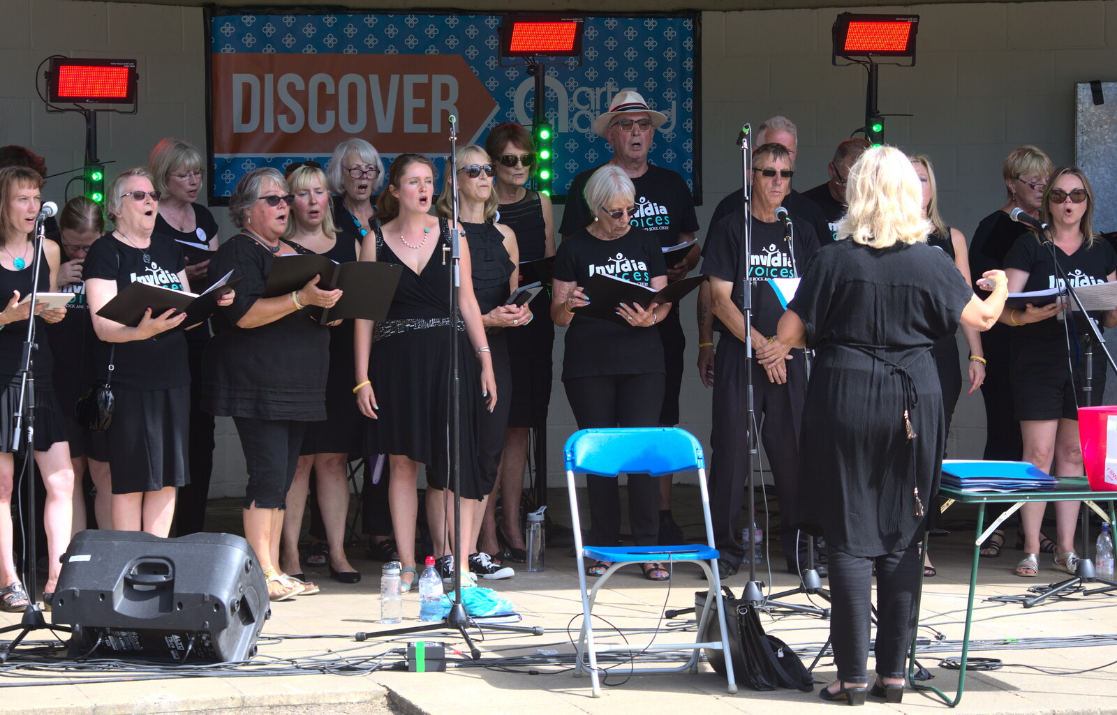 More Invidia singing from Diss Fest, The Park, Diss, Norfolk - 22nd July 2018