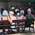 A bench full of audience, Diss Fest, The Park, Diss, Norfolk - 22nd July 2018