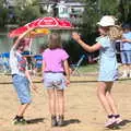 Grace joins in the jumping, Diss Fest, The Park, Diss, Norfolk - 22nd July 2018