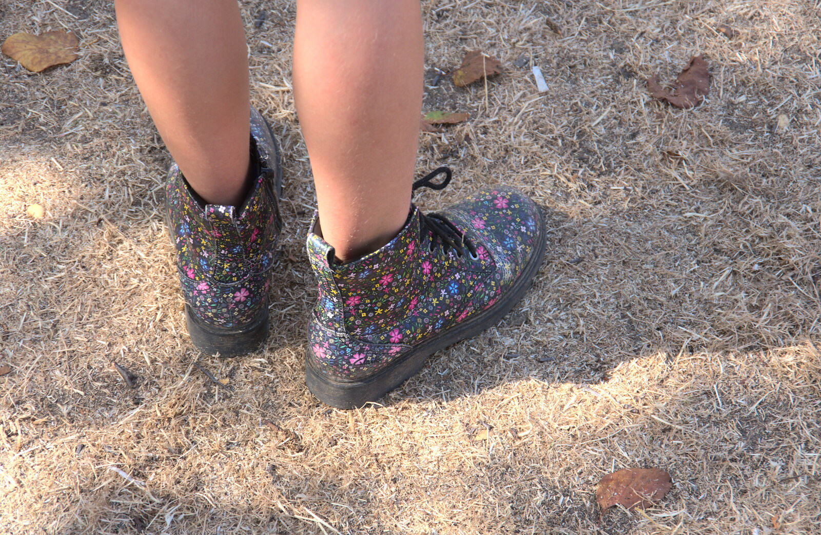 Sophie's funky shoes from Diss Fest, The Park, Diss, Norfolk - 22nd July 2018