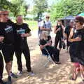 The bass section have a moment, Diss Fest, The Park, Diss, Norfolk - 22nd July 2018