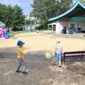 Harry and Fred kick a balloon around, Diss Fest, The Park, Diss, Norfolk - 22nd July 2018