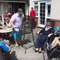 Hamish hauls a chair around, A Barbeque at Sean's, Walkford, Dorset - 28th July 2018