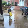 Harry in the rain, Blustery Beach Trips, Walkford and Highcliffe, Dorset - 29th July 2018