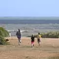 Running off to the beach at Chewton Bunny, Blustery Beach Trips, Walkford and Highcliffe, Dorset - 29th July 2018