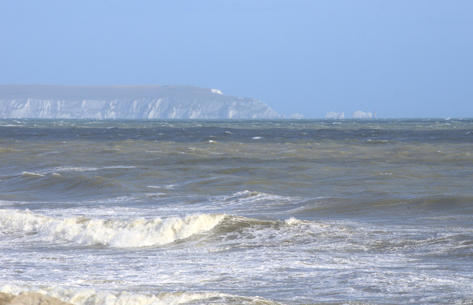 The Isle of Wight and the Needles from Blustery Beach Trips, Walkford and Highcliffe, Dorset - 29th July 2018