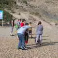 Sean points to something, Blustery Beach Trips, Walkford and Highcliffe, Dorset - 29th July 2018