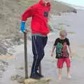 Rowan on a rock, Blustery Beach Trips, Walkford and Highcliffe, Dorset - 29th July 2018