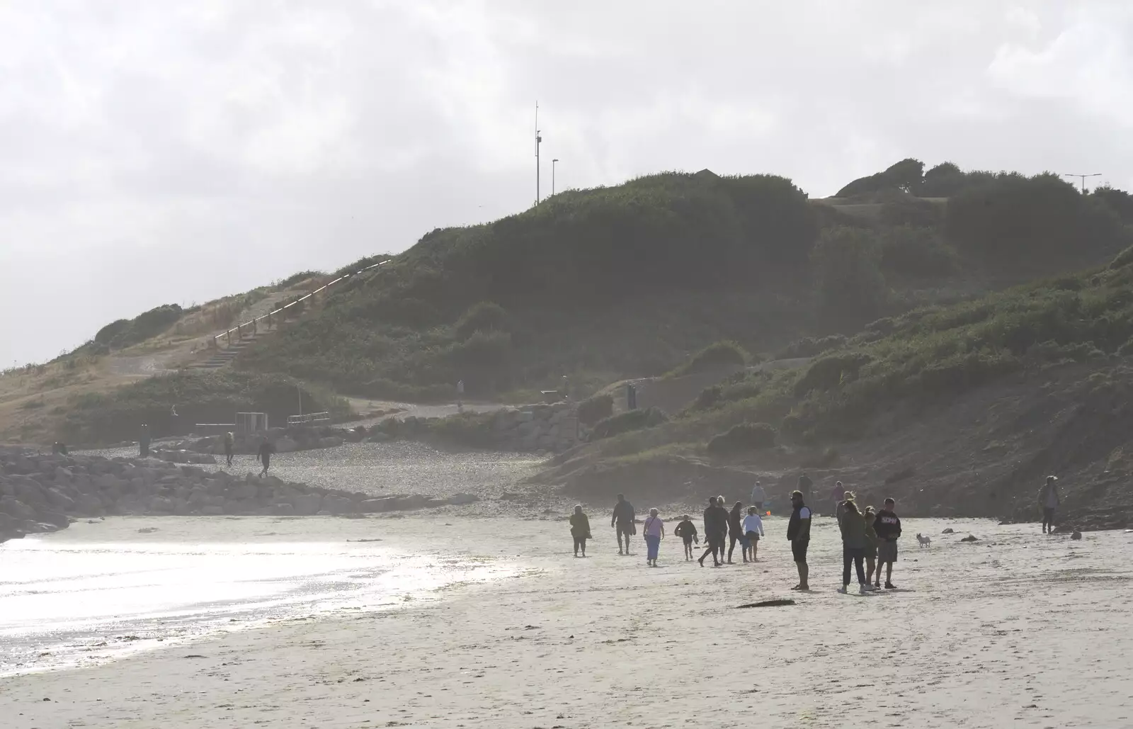 Looking back up the beach, from Blustery Beach Trips, Walkford and Highcliffe, Dorset - 29th July 2018