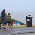 We head off along a windy clifftop, Blustery Beach Trips, Walkford and Highcliffe, Dorset - 29th July 2018