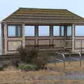 A wind-battered cliff top shelter, Blustery Beach Trips, Walkford and Highcliffe, Dorset - 29th July 2018