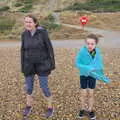 Fred looks less than impressed with the wind, Blustery Beach Trips, Walkford and Highcliffe, Dorset - 29th July 2018