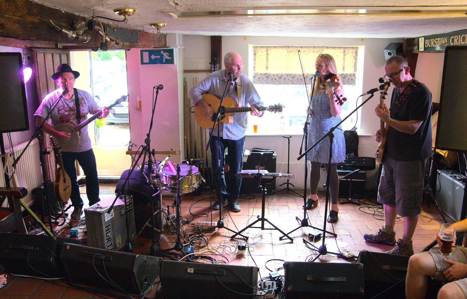 The Ludlam Pikes play the support slot from The Whiskey Shivers at The Crown, Burston, Norfolk - 1st August 2018