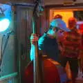 Andrew Van Voorhees on double bass takes a break, The Whiskey Shivers at The Crown, Burston, Norfolk - 1st August 2018