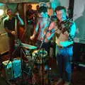 The band is filmed by mobile phone, The Whiskey Shivers at The Crown, Burston, Norfolk - 1st August 2018