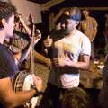 James Bookert gives an impromptu banjo lesson, The Whiskey Shivers at The Crown, Burston, Norfolk - 1st August 2018