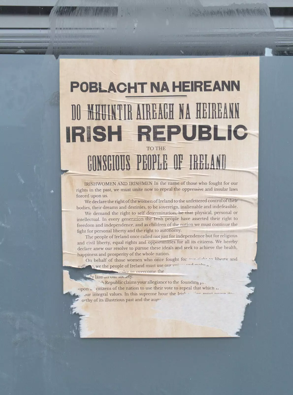 A pro-abortion-choice poster in a 1917 style, from A Trip to Da Gorls, Monkstown Farm, County Dublin, Ireland - 4th August 2018