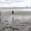 The boys on the mudflats, A Trip to Da Gorls, Monkstown Farm, County Dublin, Ireland - 4th August 2018