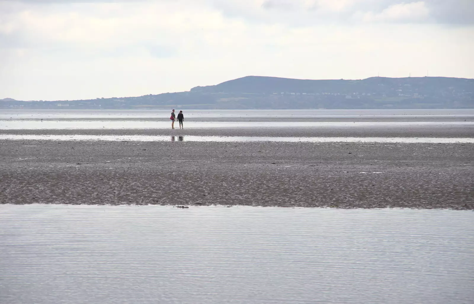 Isobel and Evelyn head out to sea, from A Trip to Da Gorls, Monkstown Farm, County Dublin, Ireland - 4th August 2018