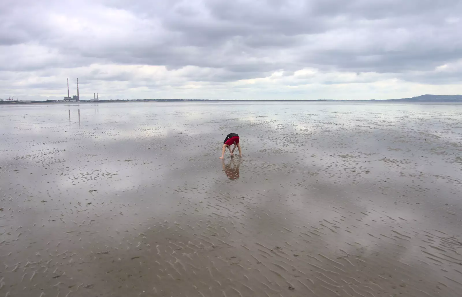 Fred digs into the mud, from A Trip to Da Gorls, Monkstown Farm, County Dublin, Ireland - 4th August 2018