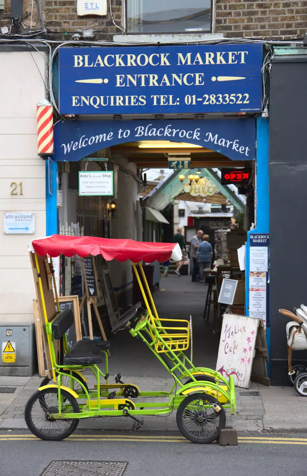 The ramshackle bike outside Blackrock Market, from A Trip to Da Gorls, Monkstown Farm, County Dublin, Ireland - 4th August 2018