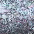 A blackboard is covered in chalk randomness, Beatyard Festival, Dún Laoghaire, County Dublin, Ireland - 5th August 2018