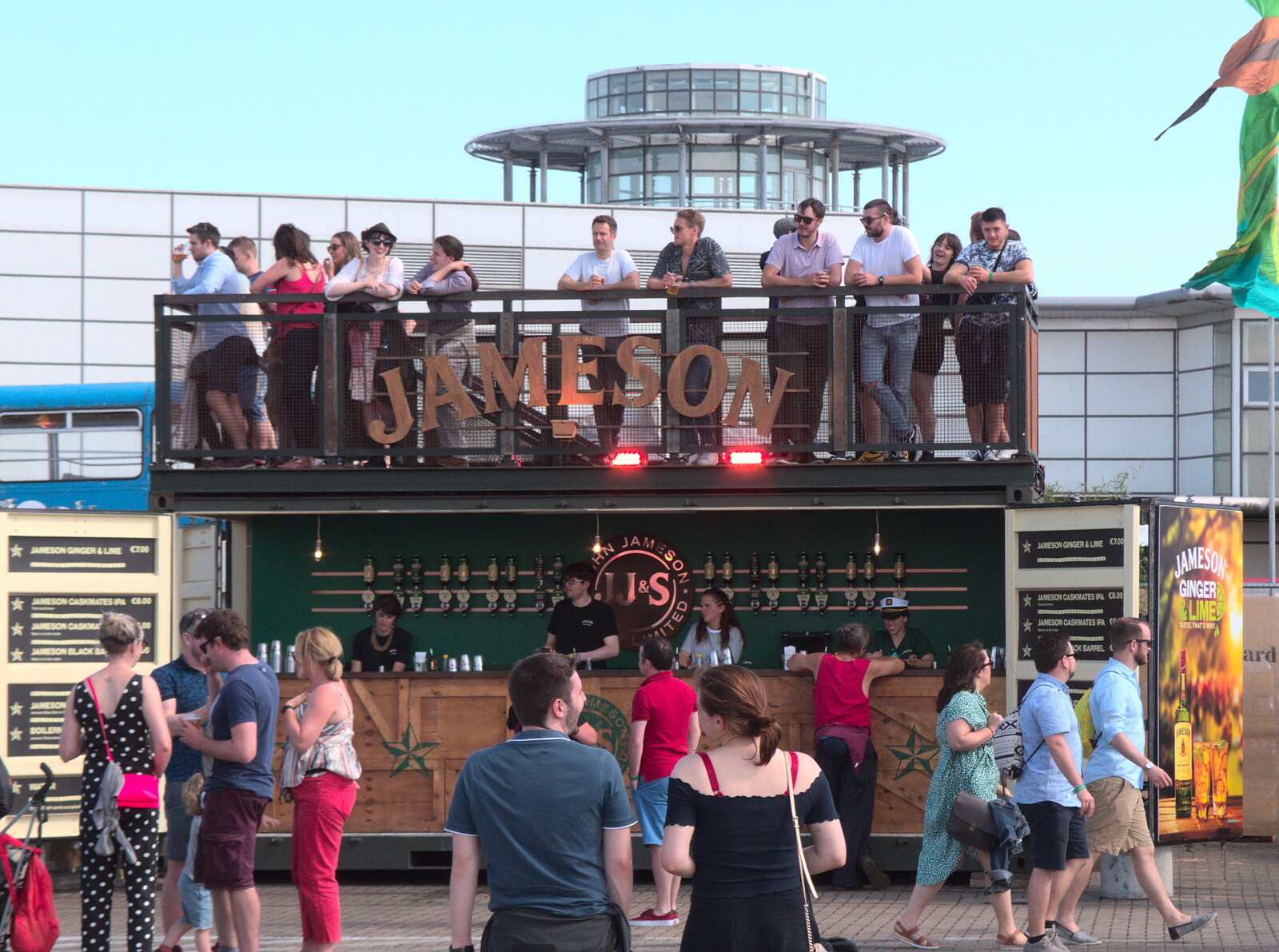 Upstairs at the Jameson stand from Beatyard Festival, Dún Laoghaire, County Dublin, Ireland - 5th August 2018