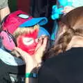 Harry gets face-painted, Beatyard Festival, Dún Laoghaire, County Dublin, Ireland - 5th August 2018