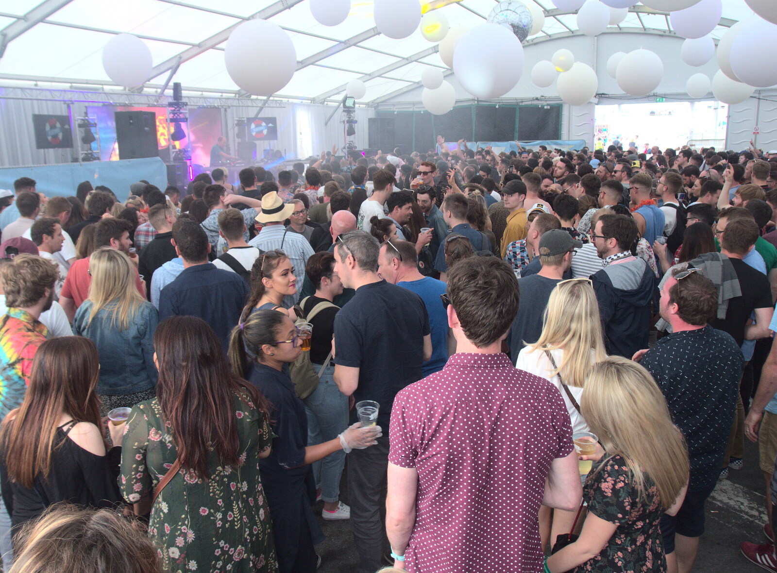 The dance tent is packed from Beatyard Festival, Dún Laoghaire, County Dublin, Ireland - 5th August 2018