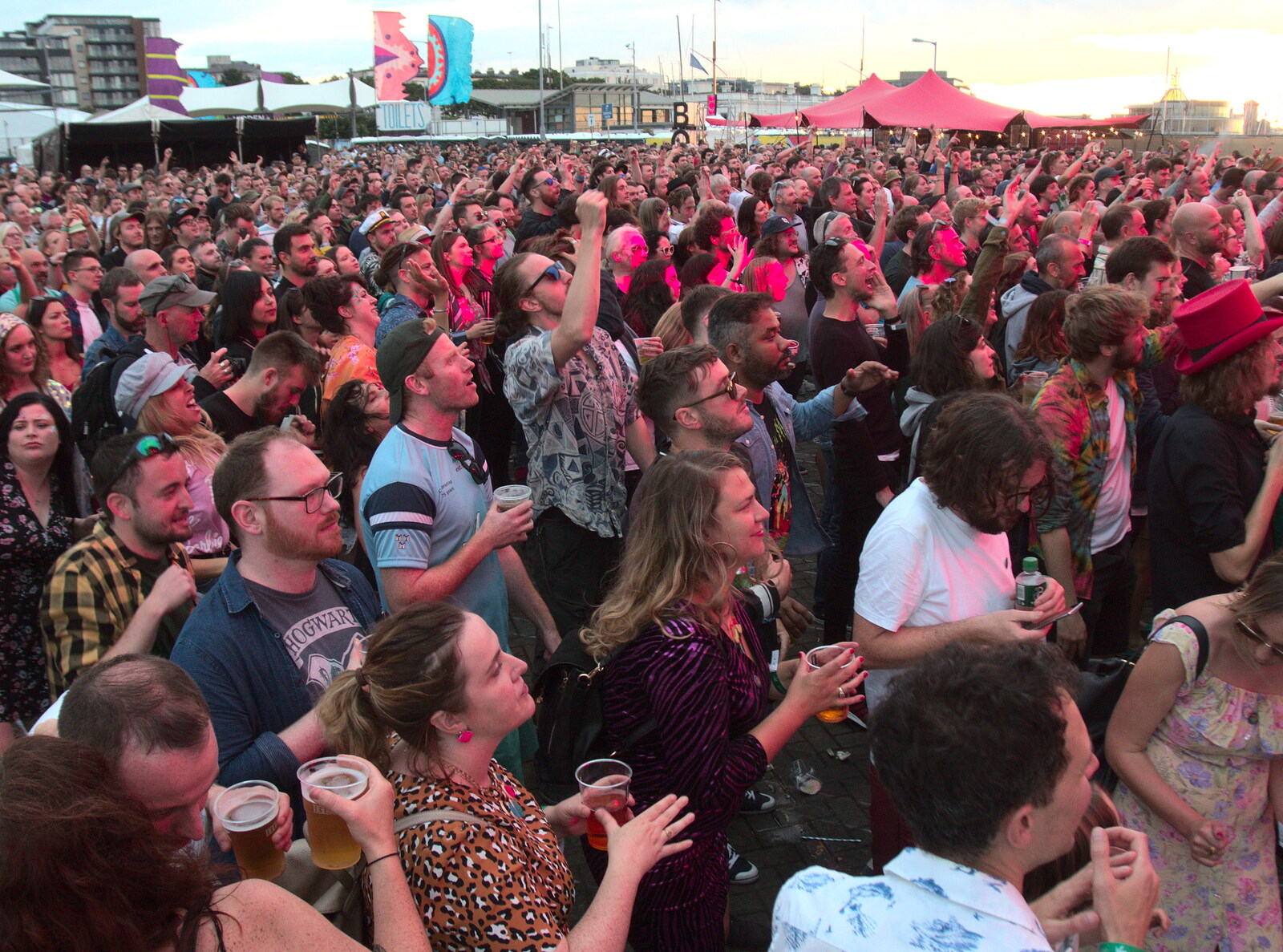 The crowd warms up for Kamasi Washington from Beatyard Festival, Dún Laoghaire, County Dublin, Ireland - 5th August 2018