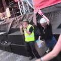 The stage crew get into the groove, Beatyard Festival, Dún Laoghaire, County Dublin, Ireland - 5th August 2018