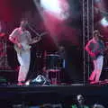 Django Django fight through some technical issues, Beatyard Festival, Dún Laoghaire, County Dublin, Ireland - 5th August 2018