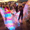 Illuminated butterfly dancers, Beatyard Festival, Dún Laoghaire, County Dublin, Ireland - 5th August 2018