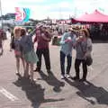 The gang are on the beers already, Beatyard Festival, Dún Laoghaire, County Dublin, Ireland - 5th August 2018