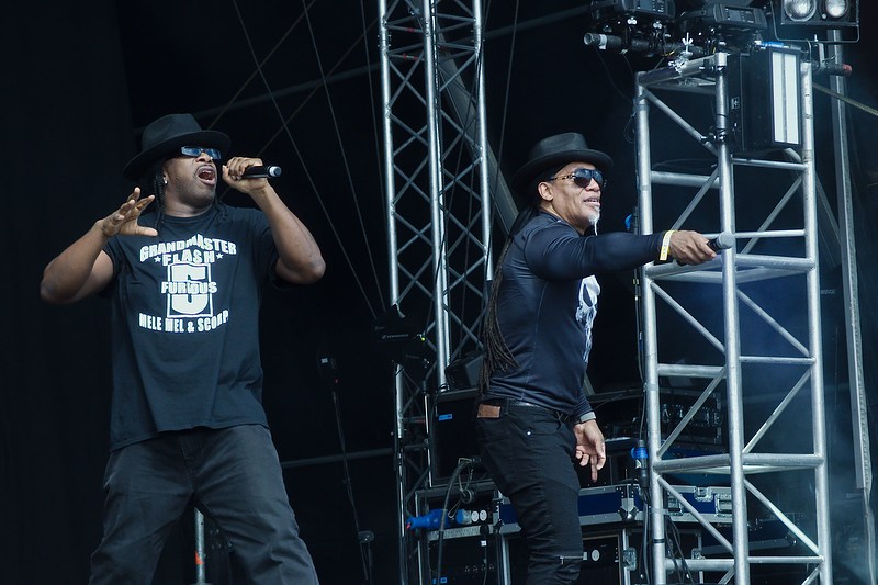 Grandmaster Flash backers The Furious Five from Beatyard Festival, Dún Laoghaire, County Dublin, Ireland - 5th August 2018