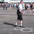 Some dude's picking up hundreds of plastic pints, Beatyard Festival, Dún Laoghaire, County Dublin, Ireland - 5th August 2018