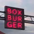 Box Burger's neon sign, Beatyard Festival, Dún Laoghaire, County Dublin, Ireland - 5th August 2018