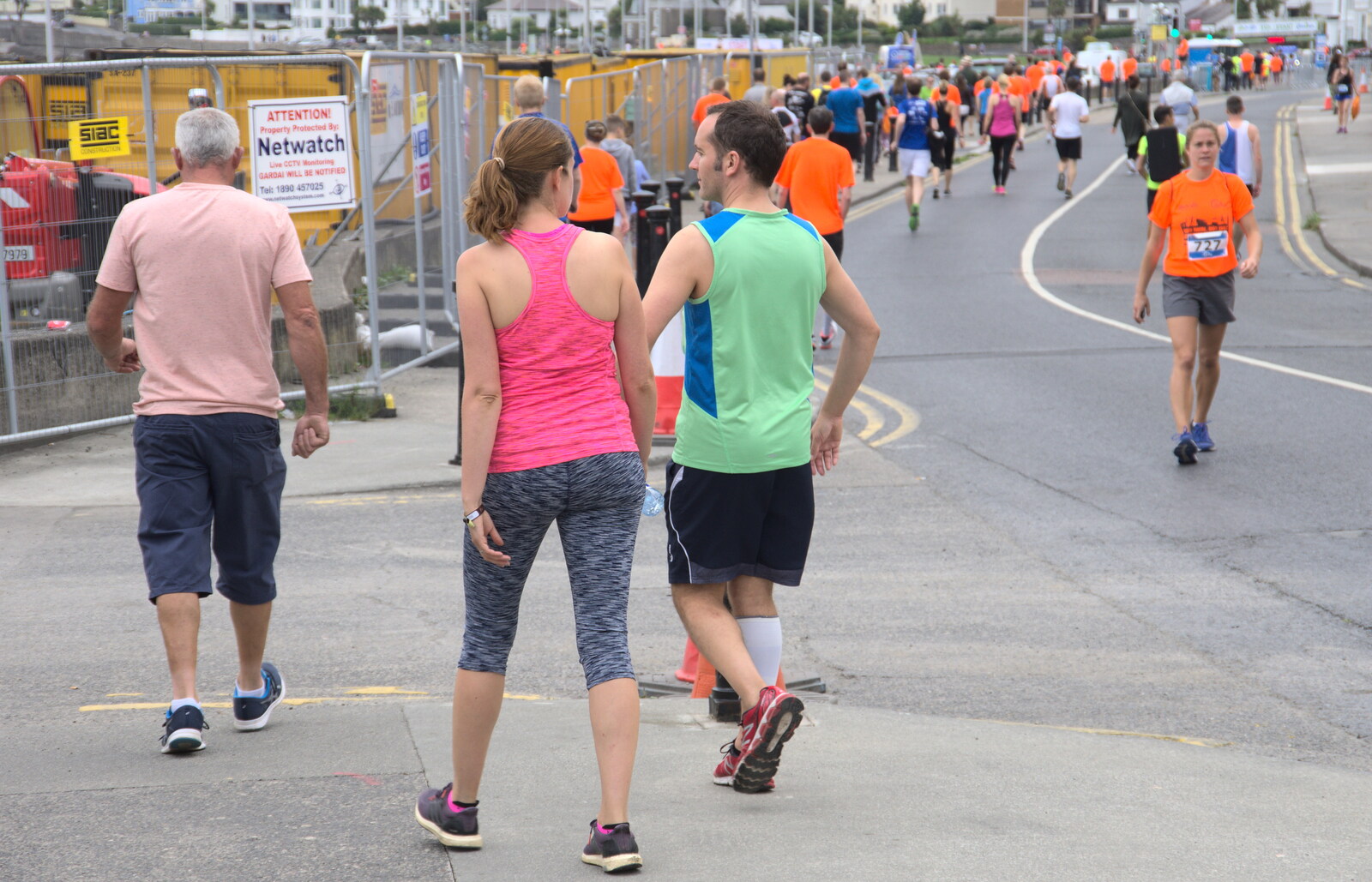Isobel and Jamie wander around from The Dún Laoghaire 10k Run, County Dublin, Ireland - 6th August 2018