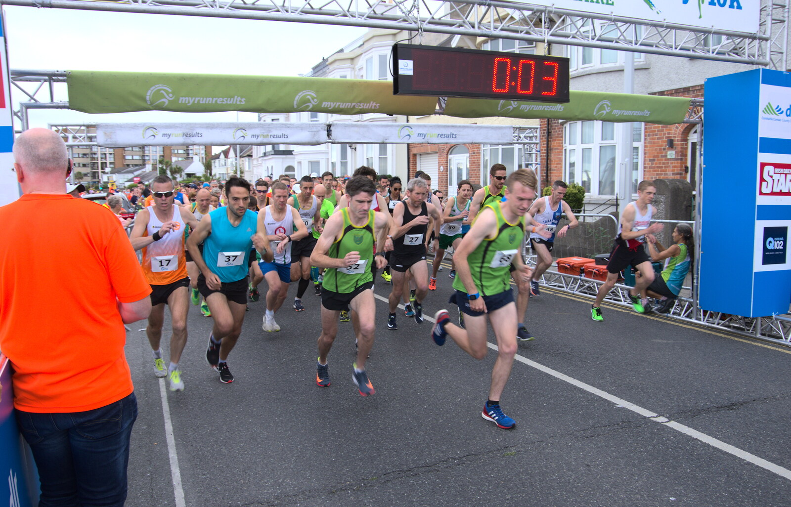 The race commences from The Dún Laoghaire 10k Run, County Dublin, Ireland - 6th August 2018