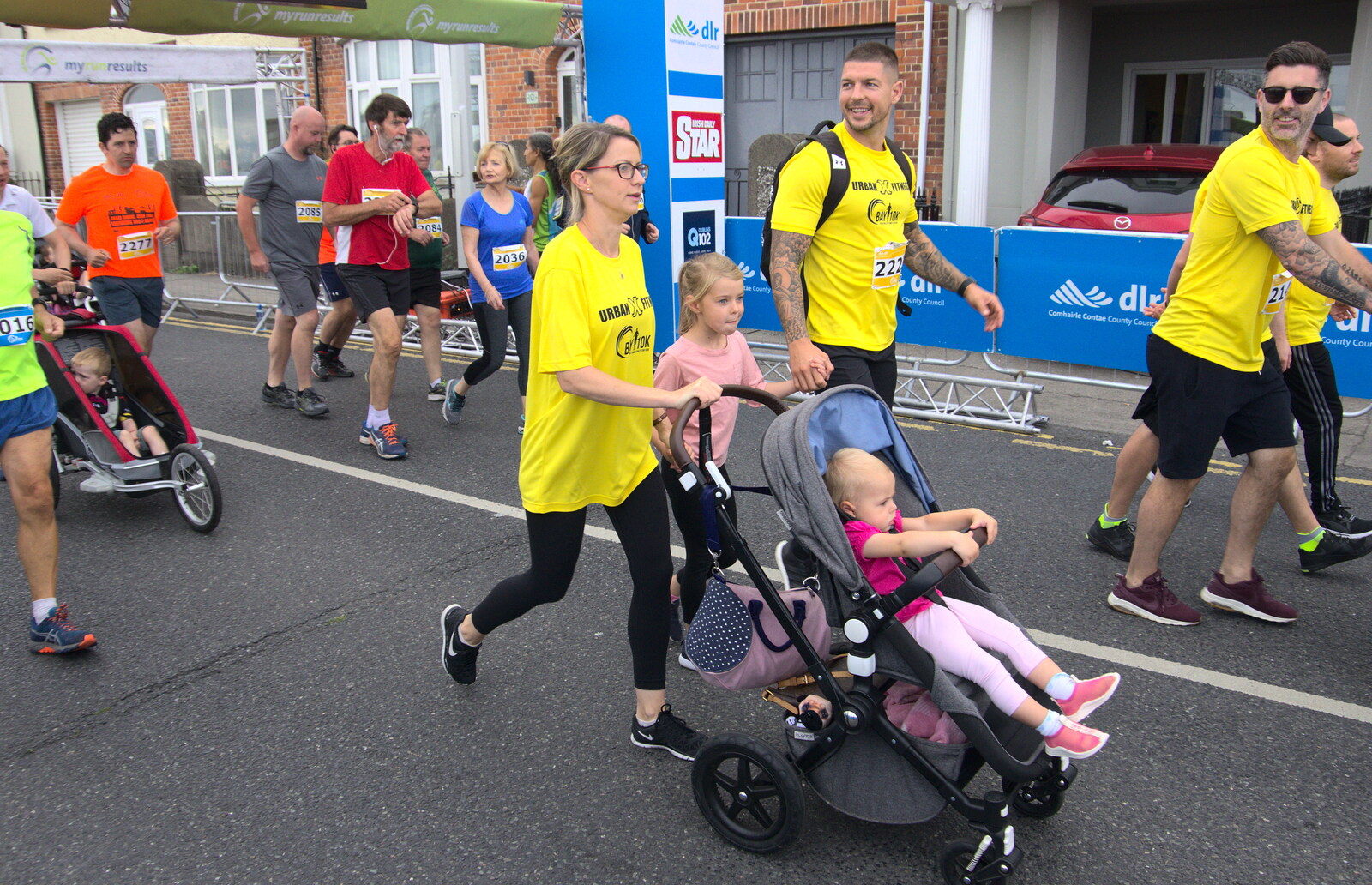 More buggy runners from The Dún Laoghaire 10k Run, County Dublin, Ireland - 6th August 2018