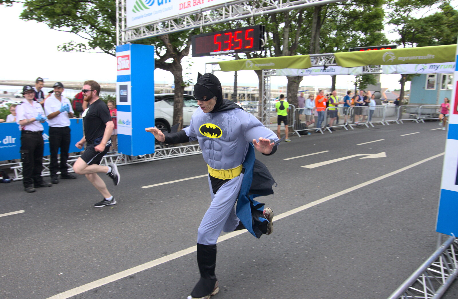 Batman finishes from The Dún Laoghaire 10k Run, County Dublin, Ireland - 6th August 2018