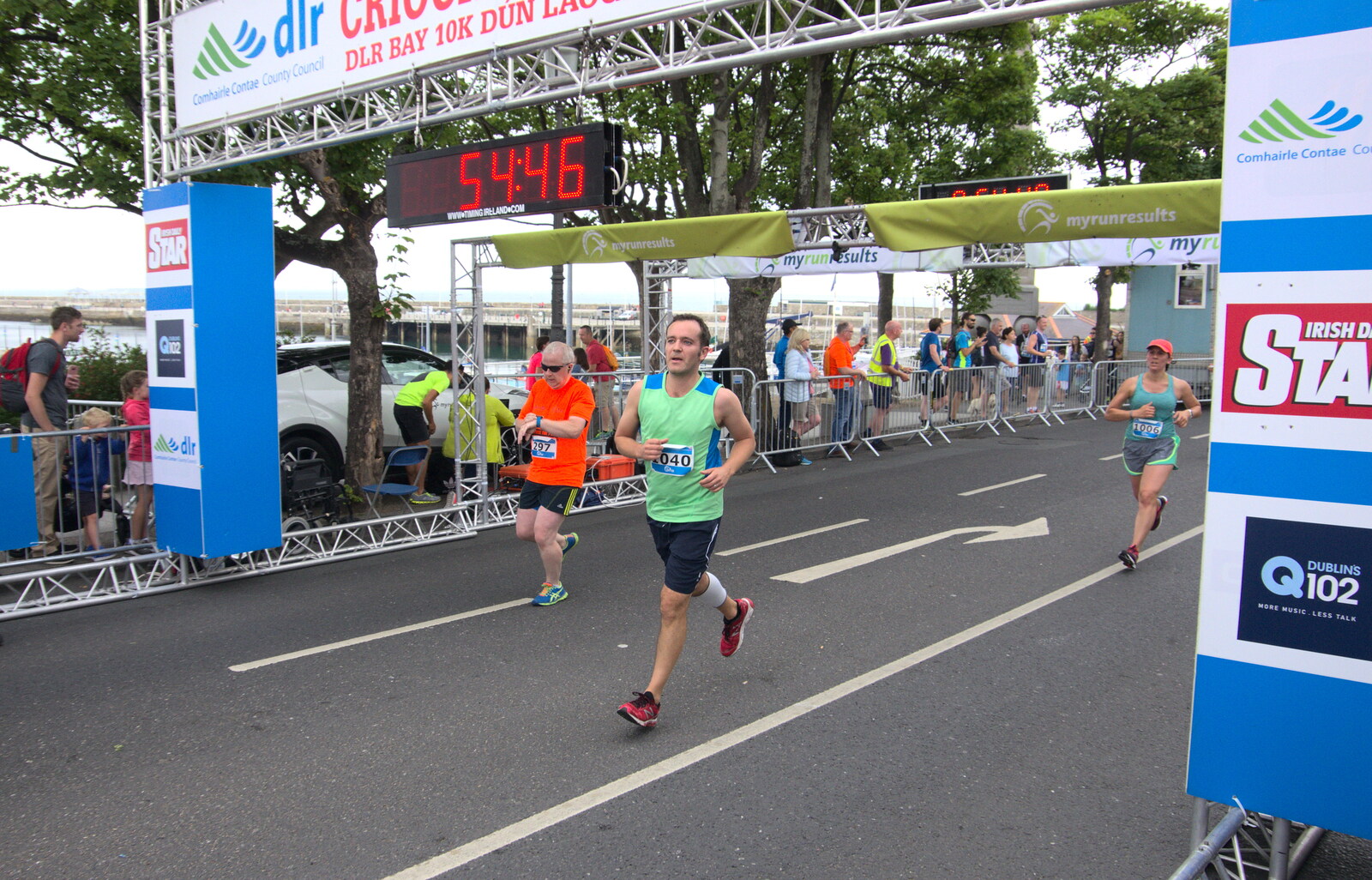 James crosses the line from The Dún Laoghaire 10k Run, County Dublin, Ireland - 6th August 2018